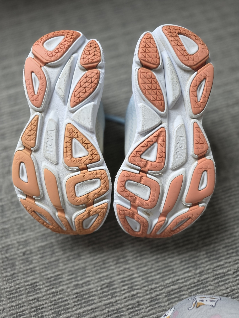 Hoka Bondi 8 Running Shoes - Light Blue, Yellow & Coral Accents - Picture 3 of 10